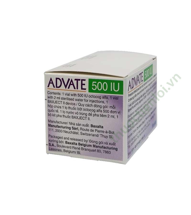Advate 500IU 2ML Takeda (h/1 lọ) - Thuốc Tiện Lợi