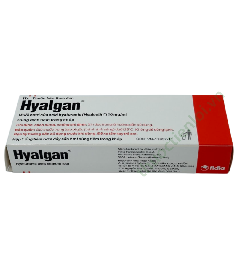 Hyalgan 20mg2ml H1 Thuốc tiêm Hyalgan 20mg/2ml