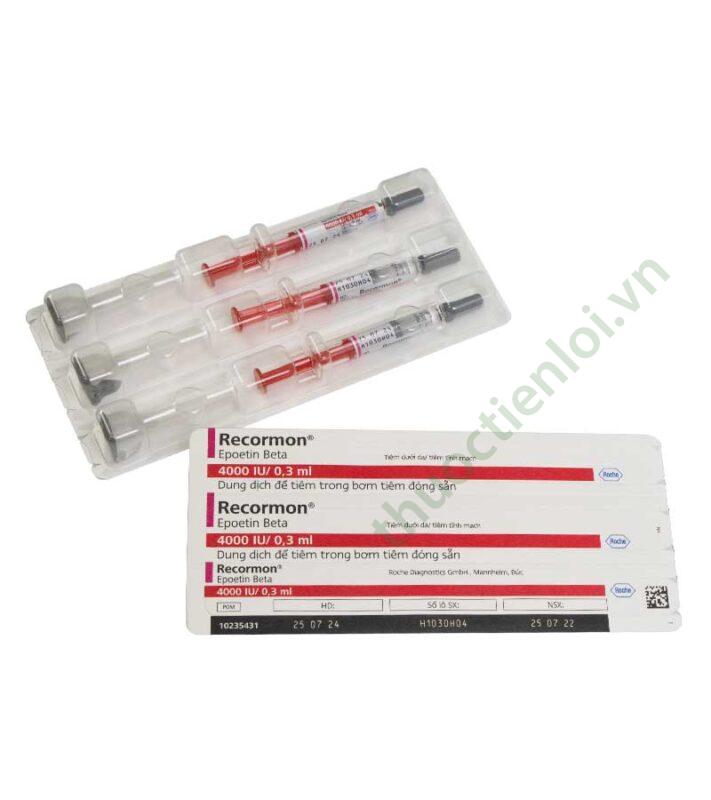 Recormon Injeksi Recormon 4000IU Inj H/6 bơm tiêm - Thuốc Tiện Lợi