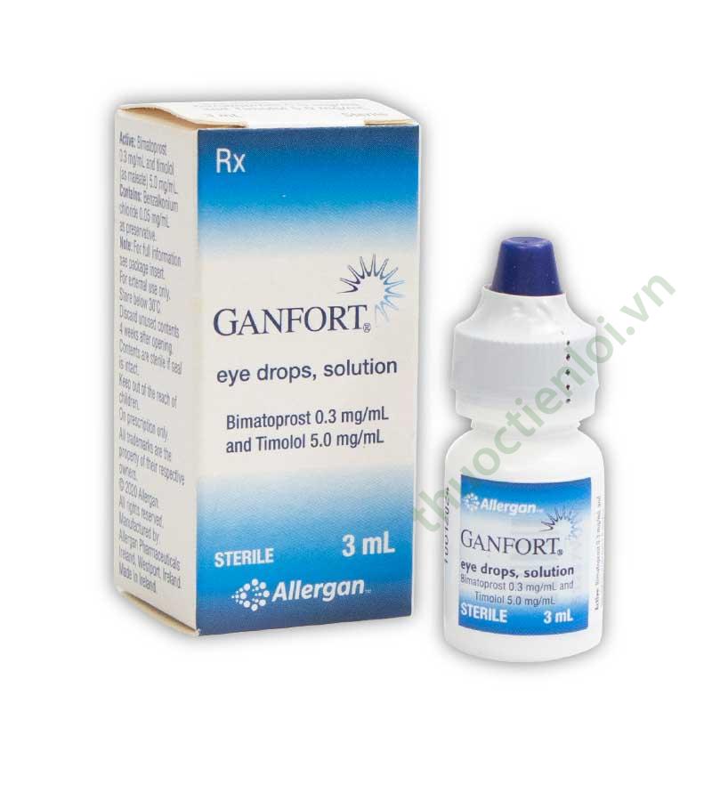 ganfort-3mL Thuốc nhỏ mắt Ganfort 3ml - điều trị glaucoma góc mở