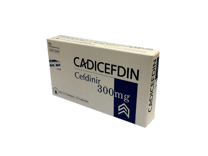 Cadicefdin Cefdinir 300Mg USP (h/20v)