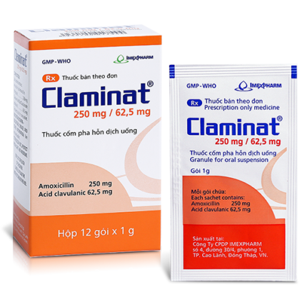 Claminat 250/62.5 Mg - Imexpharm (h/12 gói)