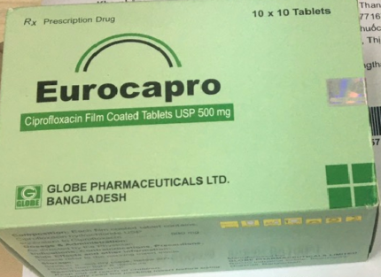 Eurocapro Ciprofloxacin 500Mg - Globe Pharma (h/100v)