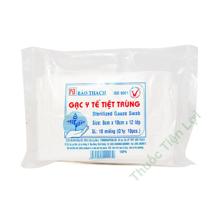 Gạc Y Tế Bảo Thạch 8CMx10CM (Bịch ) ( Thùng/ 50 Bịch )