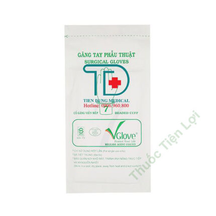 Găng Tay Phẫu Thuật Tiệt Trùng Vglove 6.5 (CặP)