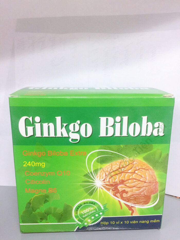 Ginkgo Biloba 240Mg USA Pharma (H/100V) (Xanh Lá)