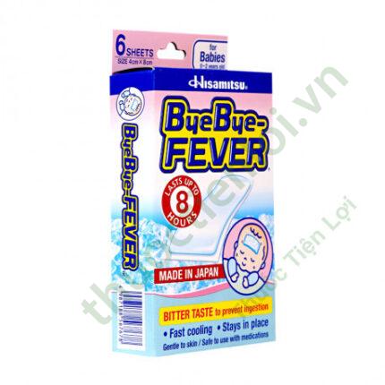 Bye Bye Fever Hisamitsu (H/3G/2M) (Hồng) Miếng Dán Hạ Sốt