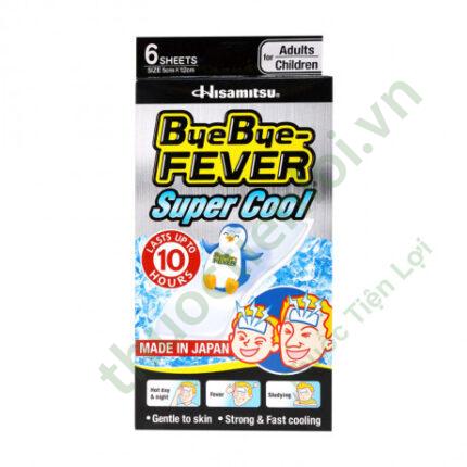 Bye Bye Fever Super Cool Hisamitsu (H/3G/2M) (Đen) Miếng Dán Hạ Sốt