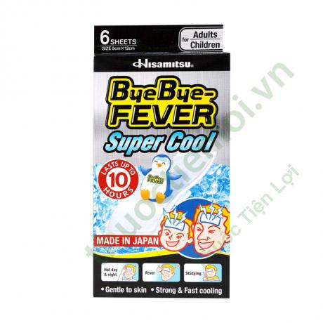 Bye Bye Fever Super Cool Hisamitsu (H/3G/2M) (Đen) Miếng Dán Hạ Sốt 1 Bye Bye Fever Super Cool Hisamitsu (H/3G/2M) (Đen) Miếng Dán Hạ Sốt