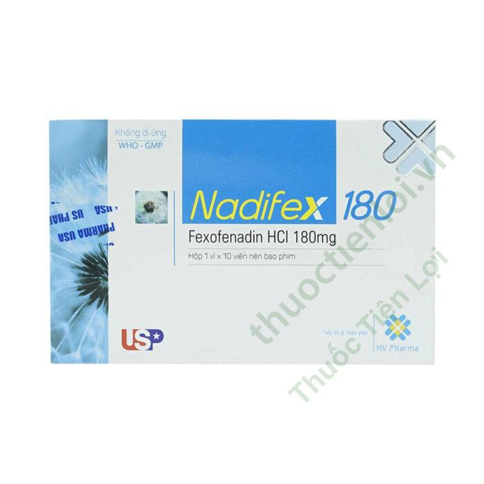 Nadifex 180 Fexofenadin 180Mg USP (H/10V)