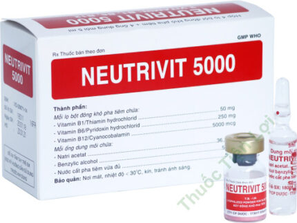 Neutrivit 5000 Tiêm Bidiphar(H/4 Lọ Bột Và 4 Ống Dung Môi)