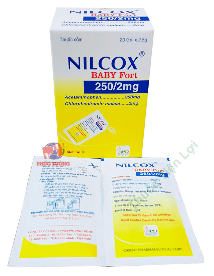 Nilcox Baby Fort 250/2 - Hương Cam ( Hộp/ 20 Gói ) Phương Đông