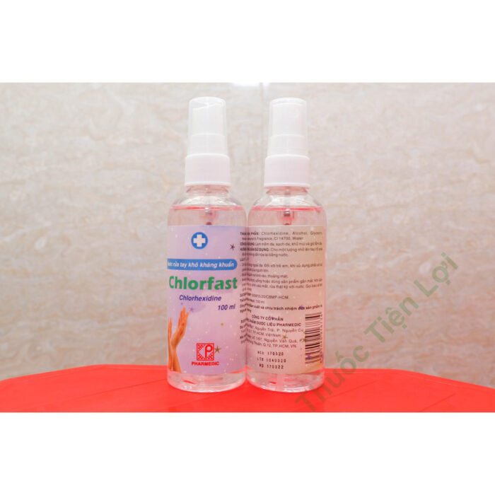 Chlorfast Pharmedic (C/100ML) Nước Rửa Tay Khô