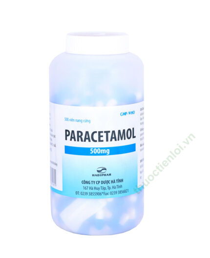 Paracetamol 500Mg HADIPHAR c/500v
