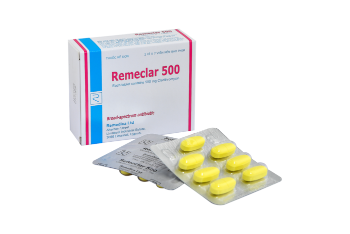 Remeclar Clarithromycin 500Mg Remedica (h/14v)