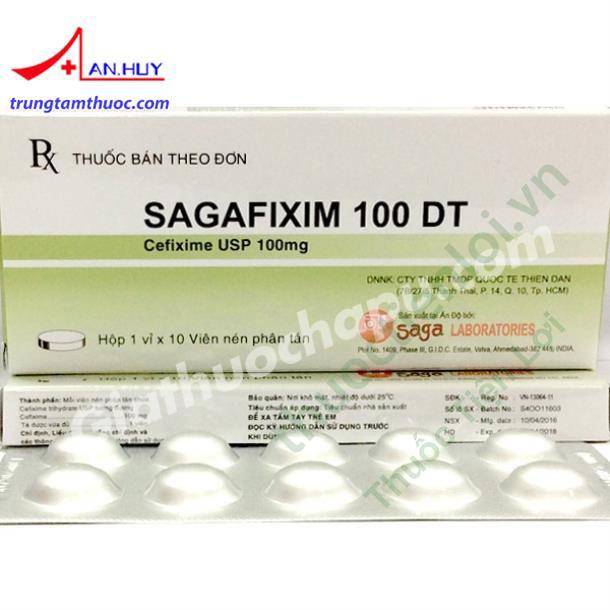 Sagafixim 100 Dt - Saga (H/10V) (Viên) 1 Sagafixim 100 Dt - Saga (H/10V) (Viên)