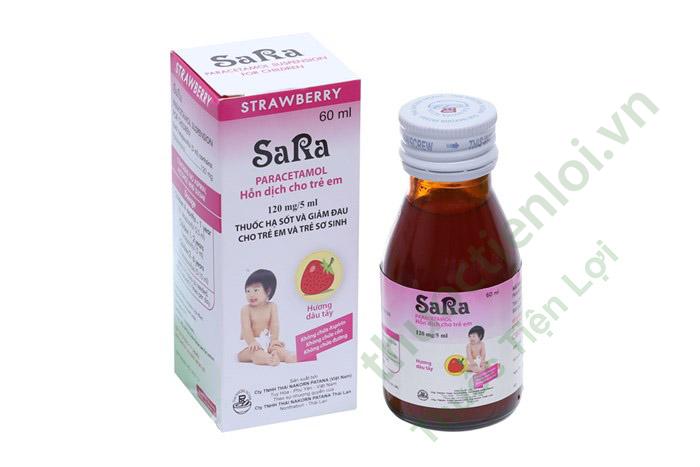 Siro Hạ Sốt Sara Dâu (Chai/60ML) 1 Siro Hạ Sốt Sara Dâu (Chai/60ML)