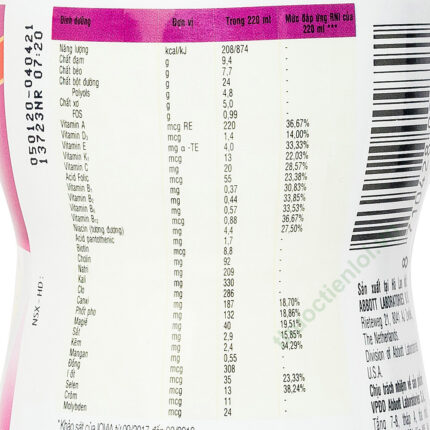 Sữa Nước Glucerna Hương Vani Abbott 220ML