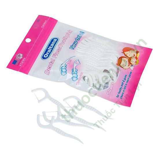 Tăm Chỉ Nha Khoa Oraltana (Bịch 50 Cây) 1 Tăm Chỉ Nha Khoa Oraltana (Bịch 50 Cây)
