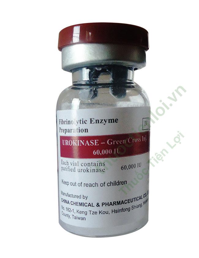 thuoc_tiem_urokinase_60000iu.jpg Urokinase-Green Cross 60.000IU Inj. H/10 Lọ - Ảnh 1