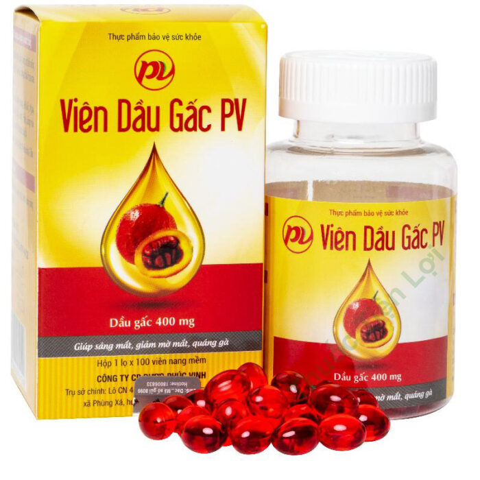 Viên Dầu Gấc PV Phúc Vinh (C/100V)