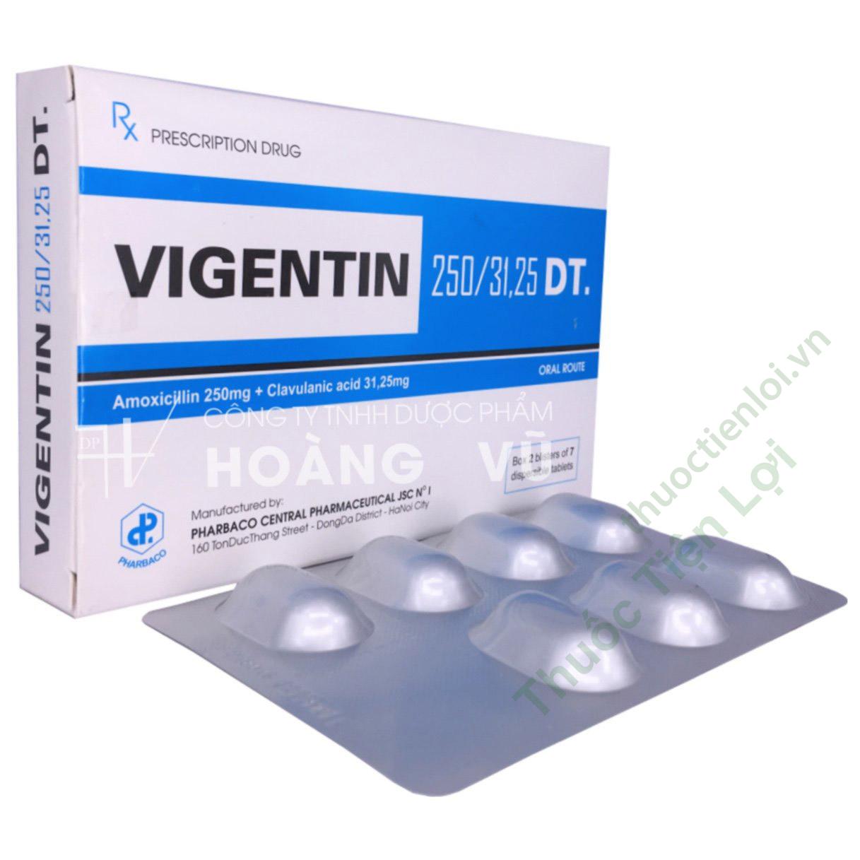 vigentin_250mg_31_25mg_dt_pharbaco.jpg Vigentin 281.25Mg Dt Pharbaco (h/14v) - Ảnh 1