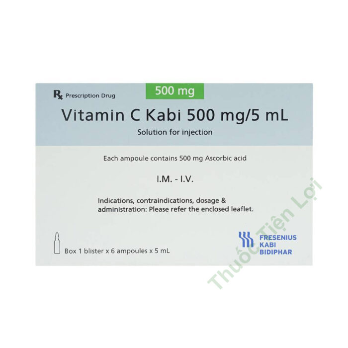 Vitamin C Kabi 500 Mg/5 ML Fresenius Kabi (H/6O/5ML)