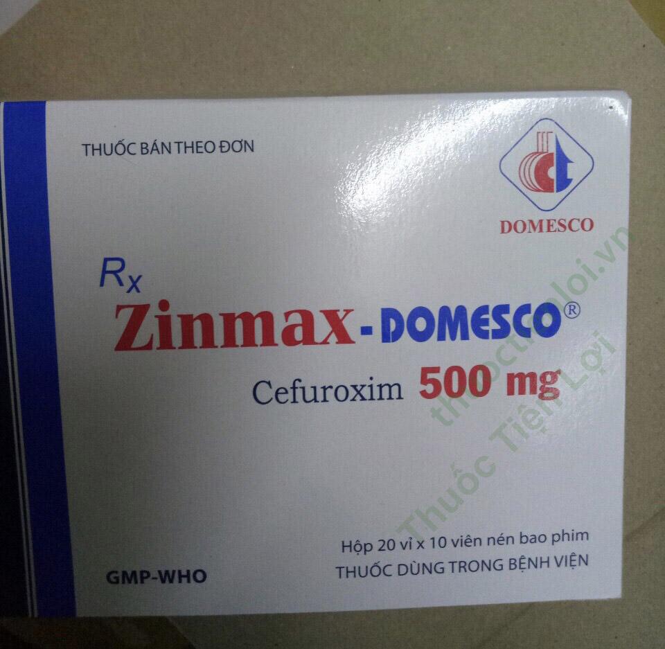 zinmax_500_cefuroxim_500mg_domesco.jpg Zinmax 500 Cefuroxim 500Mg Domesco h/200v - Ảnh 1