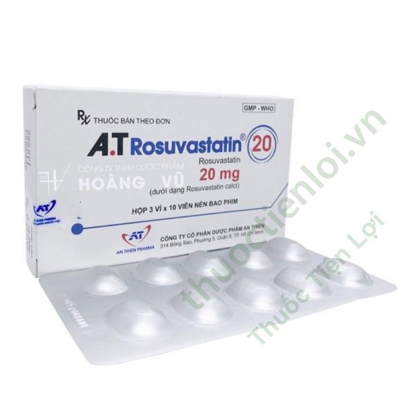 A A.T Rosuvastatin 20Mg - An Thiên ( Hộp/ 30 Viên )