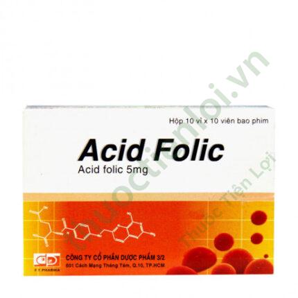 Acid Folic 5Mg - F.T ( Hộp/ 100 Viên )