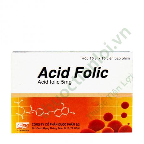 Acid Folic 5Mg - F Acid Folic 5Mg - F.T ( Hộp/ 100 Viên )
