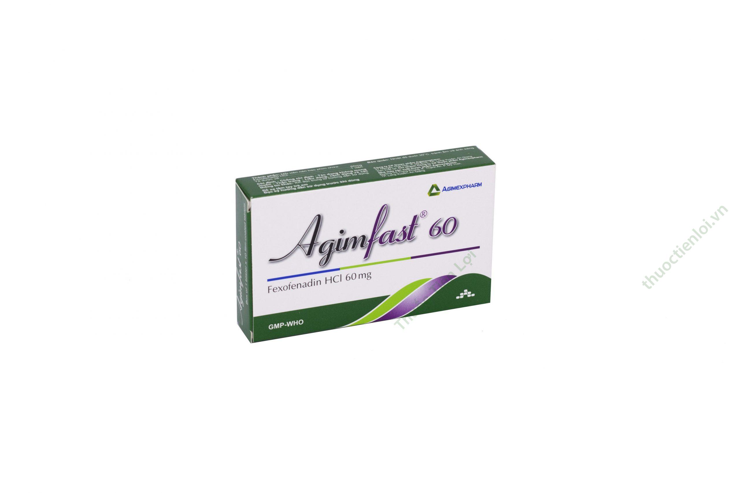 Agimfast Fexofenadin 60Mg - Agimexpharm (H/10V) 1 Agimfast Fexofenadin 60Mg - Agimexpharm (H/10V)
