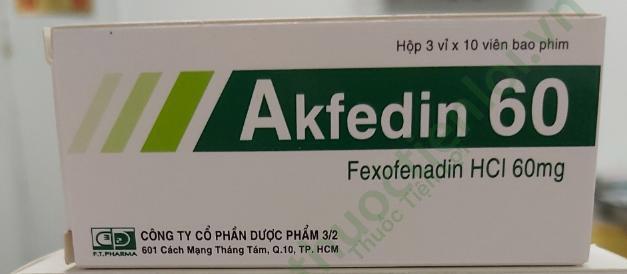 Akfedin Fexofenadin 60Mg - F Akfedin Fexofenadin 60Mg - F.T ( Hộp/ 30 Viên )