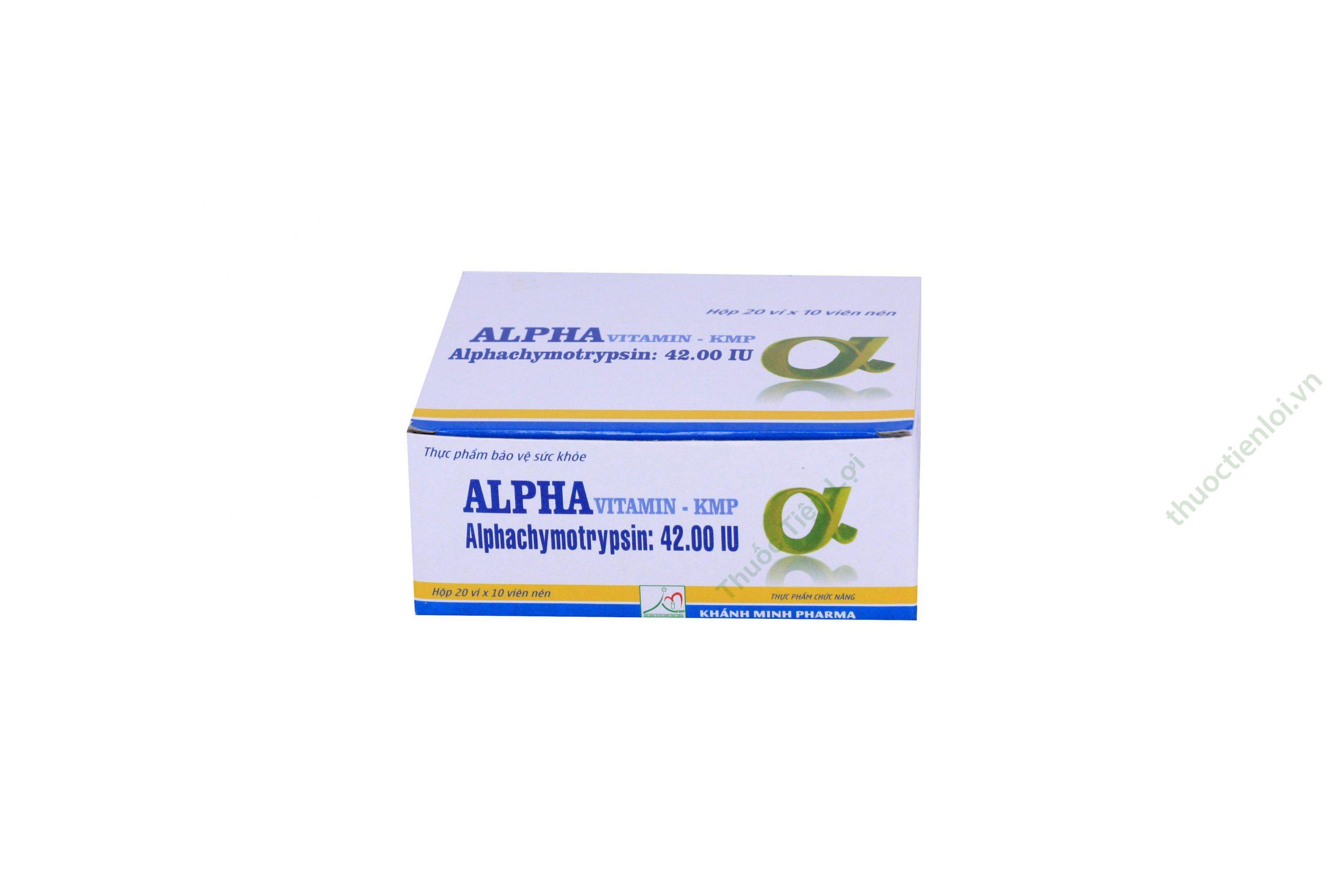 Alphachymotrypsin 4200 Khánh Minh (H/200V) 1 Alphachymotrypsin 4200 Khánh Minh (H/200V)