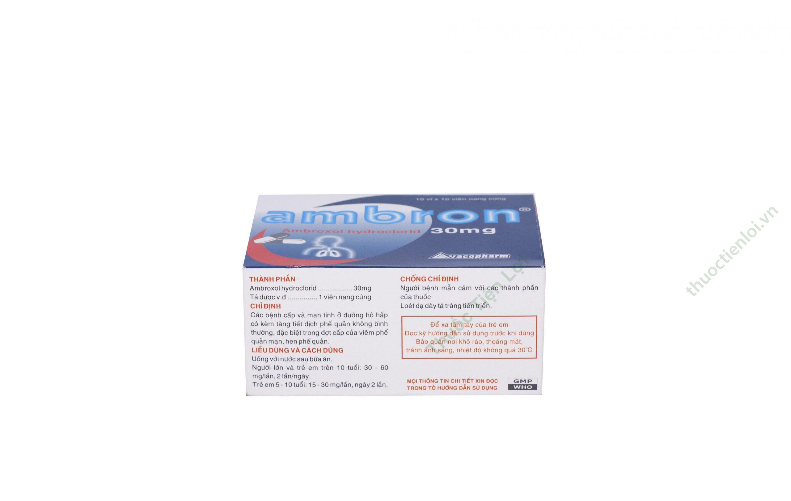 Ambron Ambroxol 30Mg - Vacopharm (H/100V) 1 Ambron Ambroxol 30Mg - Vacopharm (H/100V)