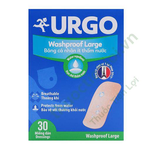 Băng Cá Nhân Ít Thấm Nước Urgo Washproof Lagre (H/30M) 1 Băng Cá Nhân Ít Thấm Nước Urgo Washproof Lagre (H/30M)
