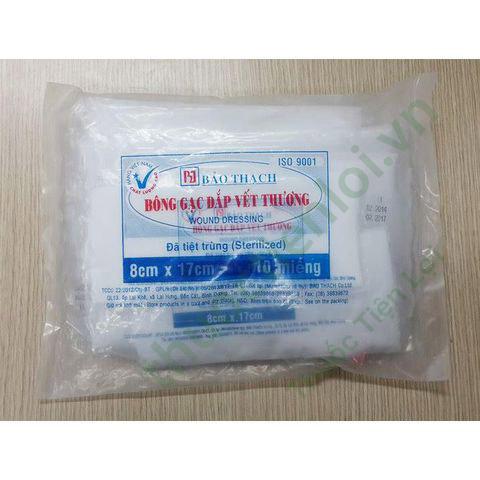 Bông Gạc Đắp Vết Thương Bảo Thạch 8CMx12CM (Gói 10 Miếng) 1 Bông Gạc Đắp Vết Thương Bảo Thạch 8CMx12CM (Gói 10 Miếng)