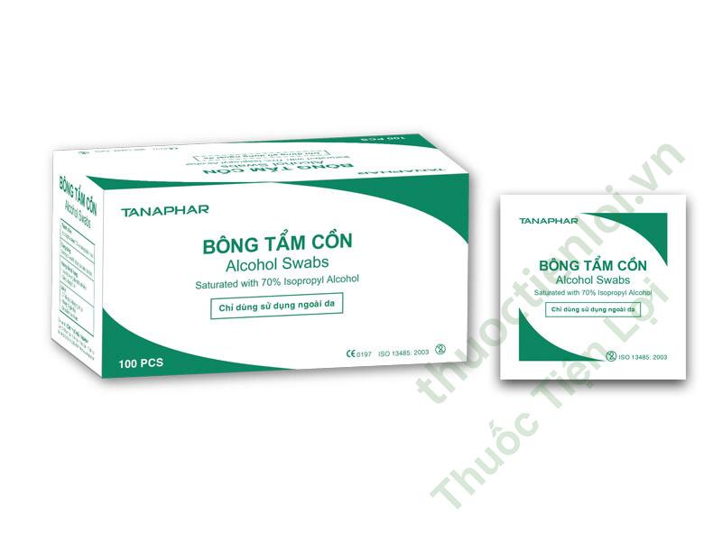 Bông Tẩm Cồn Alcohol Swab Tanaphar (H/100M) 1 Bông Tẩm Cồn Alcohol Swab Tanaphar (H/100M)