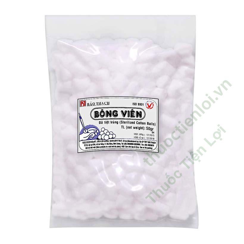 Bông Viên Y Tế Bảo Thạch 50Gr 1 Bông Viên Y Tế Bảo Thạch 50Gr