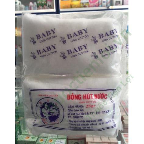 Bông Y Tế Baby 25Gr (Bịch/10G) 1 Bông Y Tế Baby 25Gr (Bịch/10G)