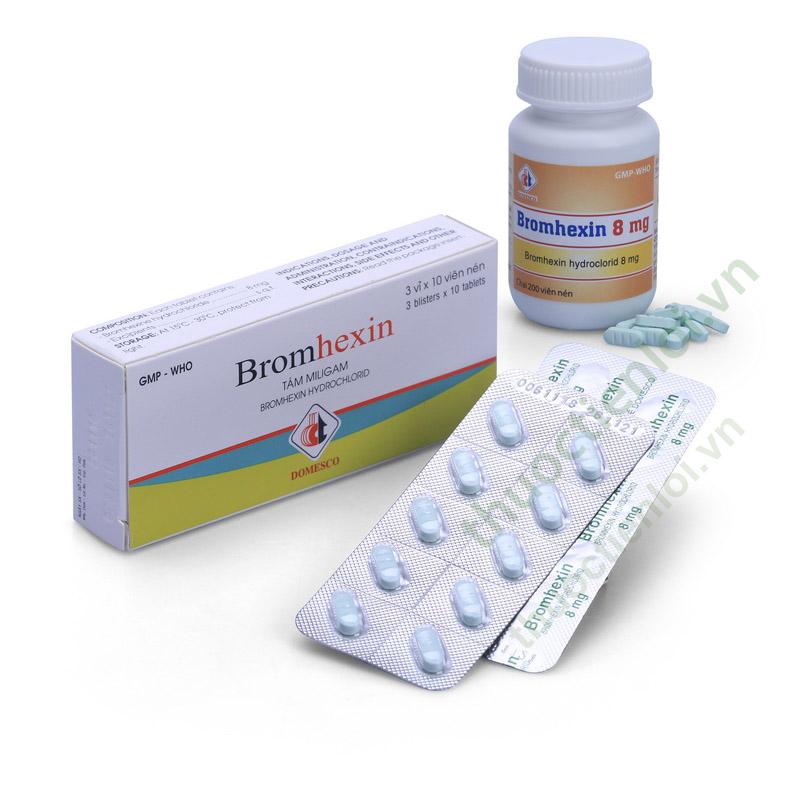 bromhexin_8mg_domesco.jpg Bromhexin 8Mg Domesco c/200v Viên Nén - Ảnh 1