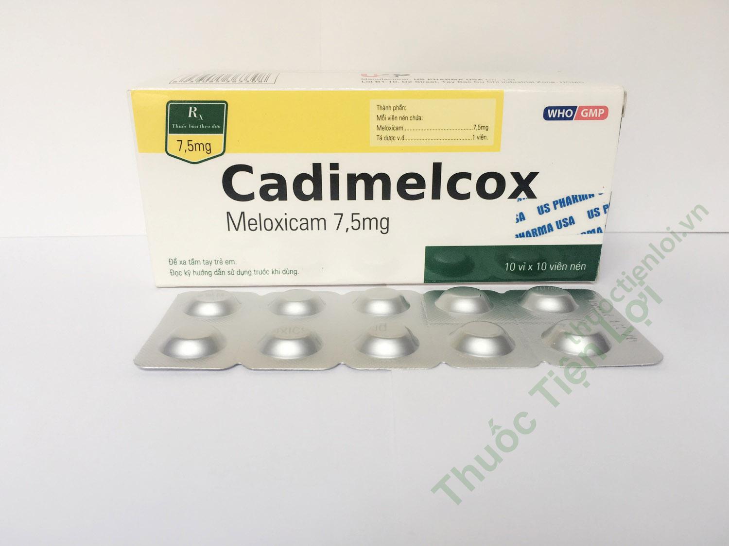 Cadimelcox Meloxicam 7 Cadimelcox Meloxicam 7.5Mg USP (H/100V)
