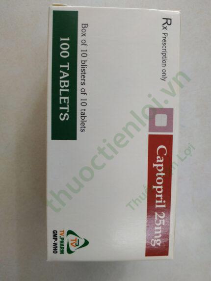 Captopril 25Mg T.V Pharm (H/100V)