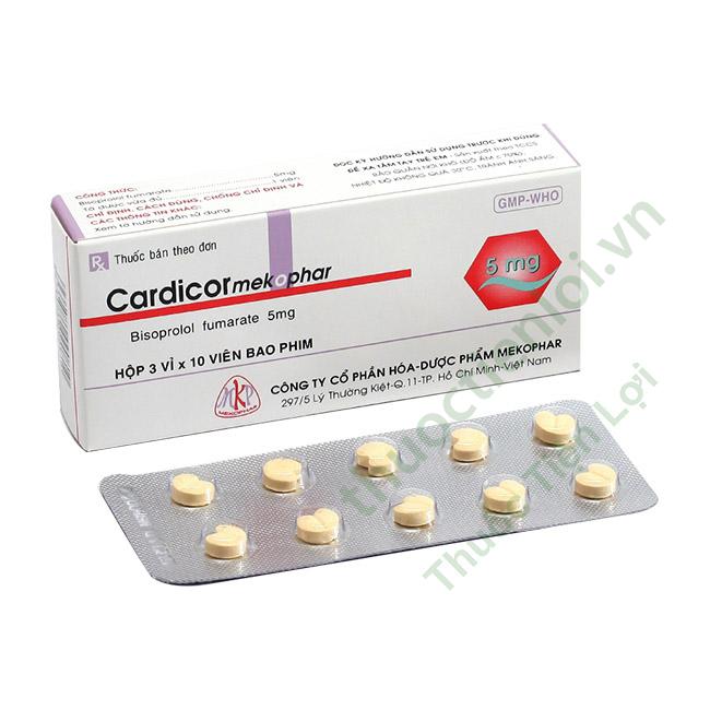 Cardicor Bisoprolol 5Mg Mekophar (H/30V) 1 Cardicor Bisoprolol 5Mg Mekophar (H/30V)