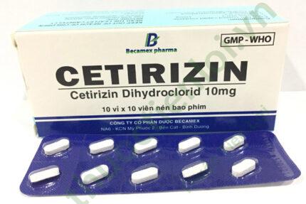 Cetirizin Becamexpharma (H/100V) (Xanh)