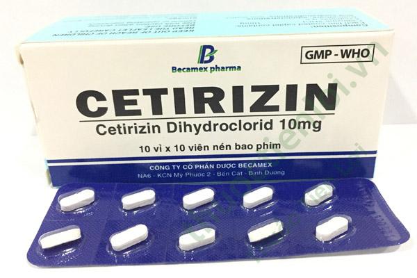 Cetirizin Becamexpharma (H/100V) (Xanh) 1 Cetirizin Becamexpharma (H/100V) (Xanh)