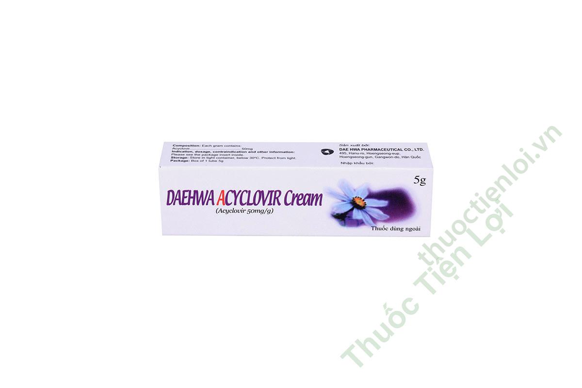 Daehwa Acyclovir Cream (Tuýp/5Gr) 1 Daehwa Acyclovir Cream (Tuýp/5Gr)