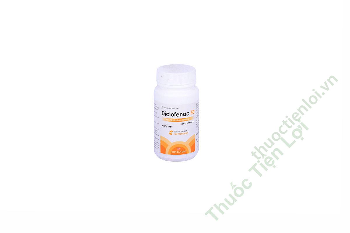Diclofenac 50Mg Thành Nam (C/100V) 1 Diclofenac 50Mg Thành Nam (C/100V)