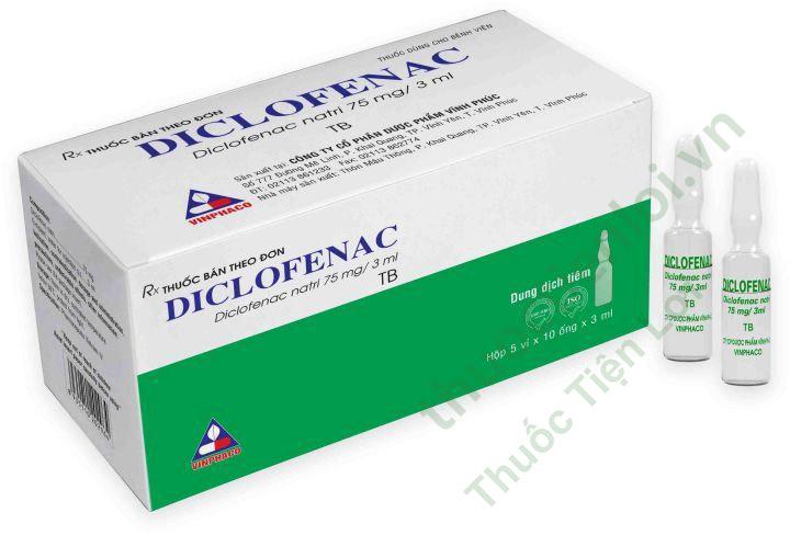 Diclofenac 75Mg/3ML Vinphaco (H/50O/3ML) 1 Diclofenac 75Mg/3ML Vinphaco (H/50O/3ML)