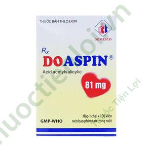 Doaspin 81Mg Domesco (H/100V) (Hộp) 1 Doaspin 81Mg Domesco (H/100V) (Hộp)